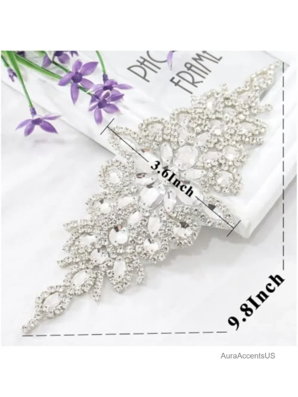 Rhinestone Bridal Belt Crystal Pearl Wedding Sash Bead Trim Gown Accessory